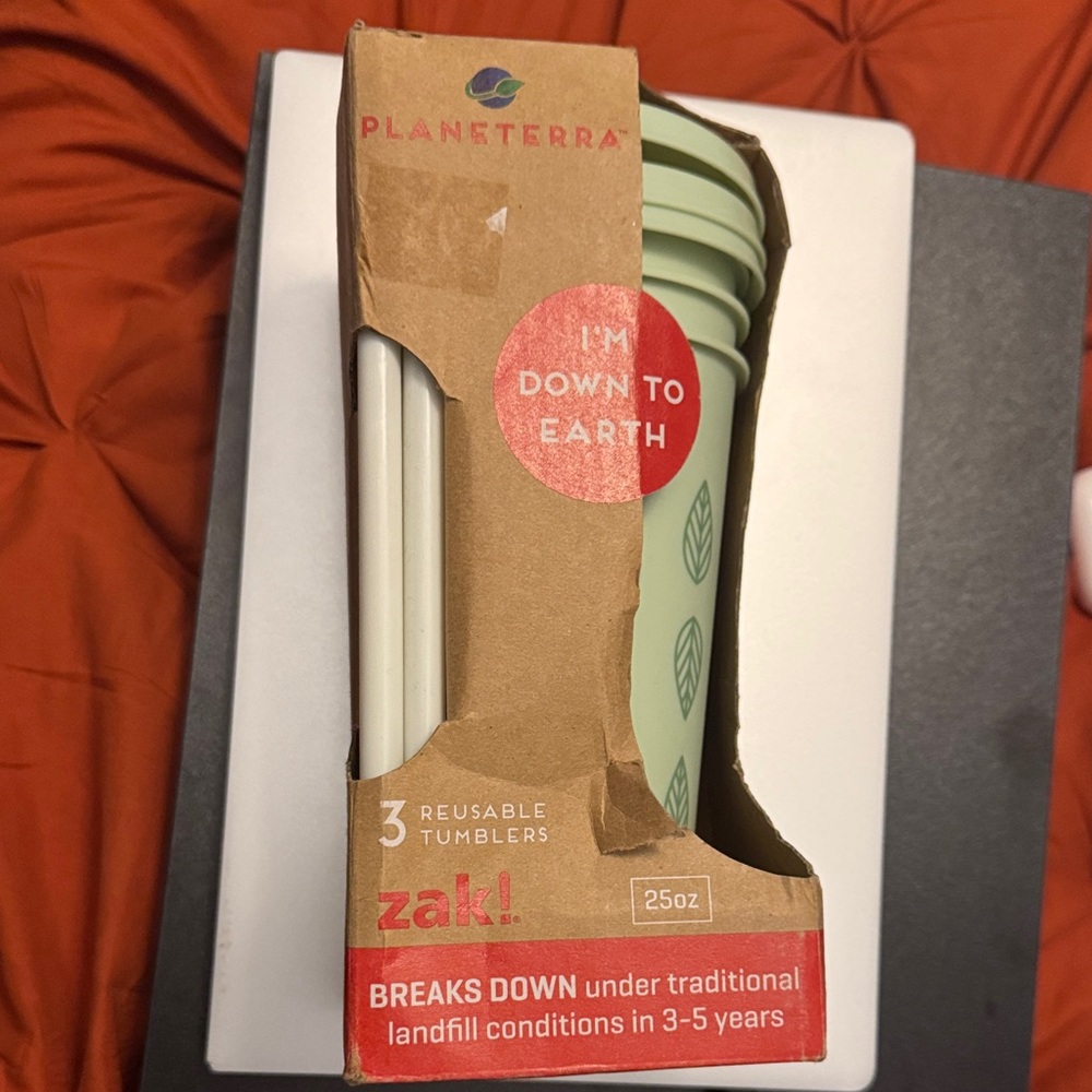 Green Reusable Tumblers - Set of 3